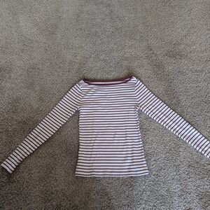 Old Navy Women's Striped Long Sleeve Tee - Black and White